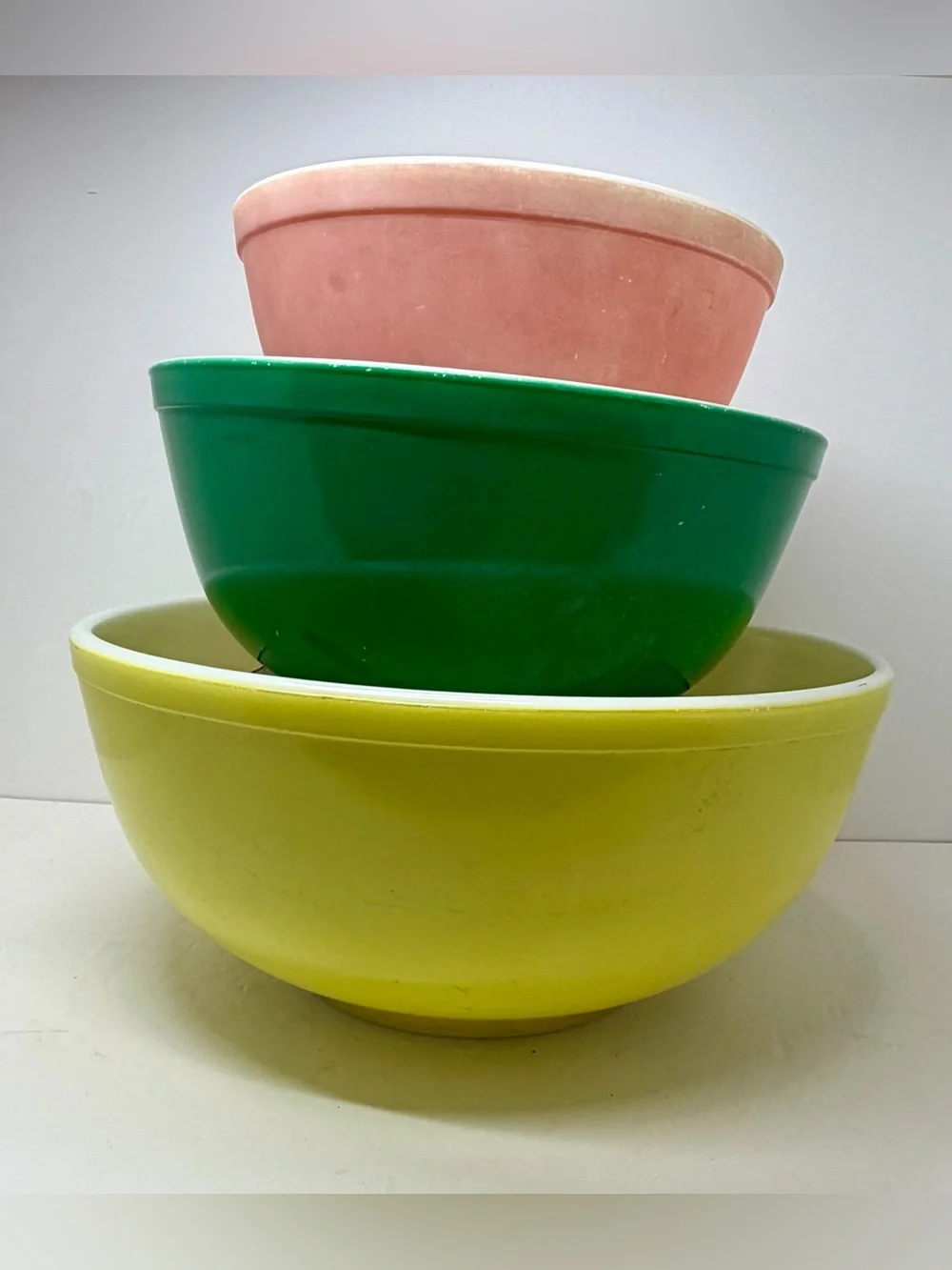 Vintage Pyrex Primary Colors Nesting Mixing Bowls Set of 3